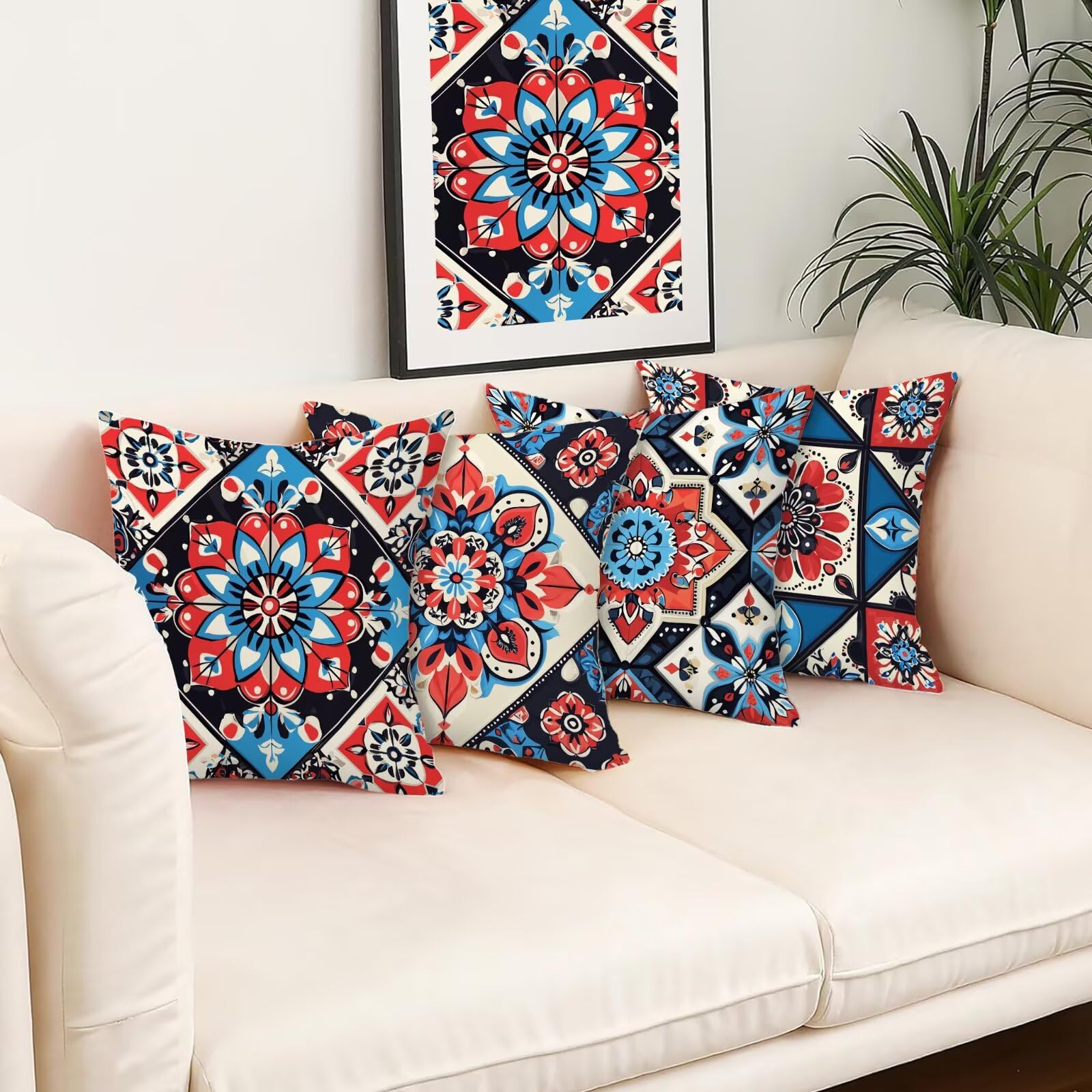 Kissenbezug 55x55 Rot 4er Set Samt Kissenbezüge Boho Zierkissenbezug Kissenhülle Dekorative Weiche Quadratische Dekokissenbezug Sofakissenbezug Couchkissenbezug für Deko Schlafzimmer Wohnzimmer P-98