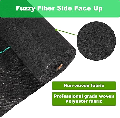 Miniatura 2 de Tela de barrera de malezas de 5.8 onzas, 6 pies x 300 pies, tela resistente para cubrir el suelo, cubierta duradera para césped de entrada, tapete