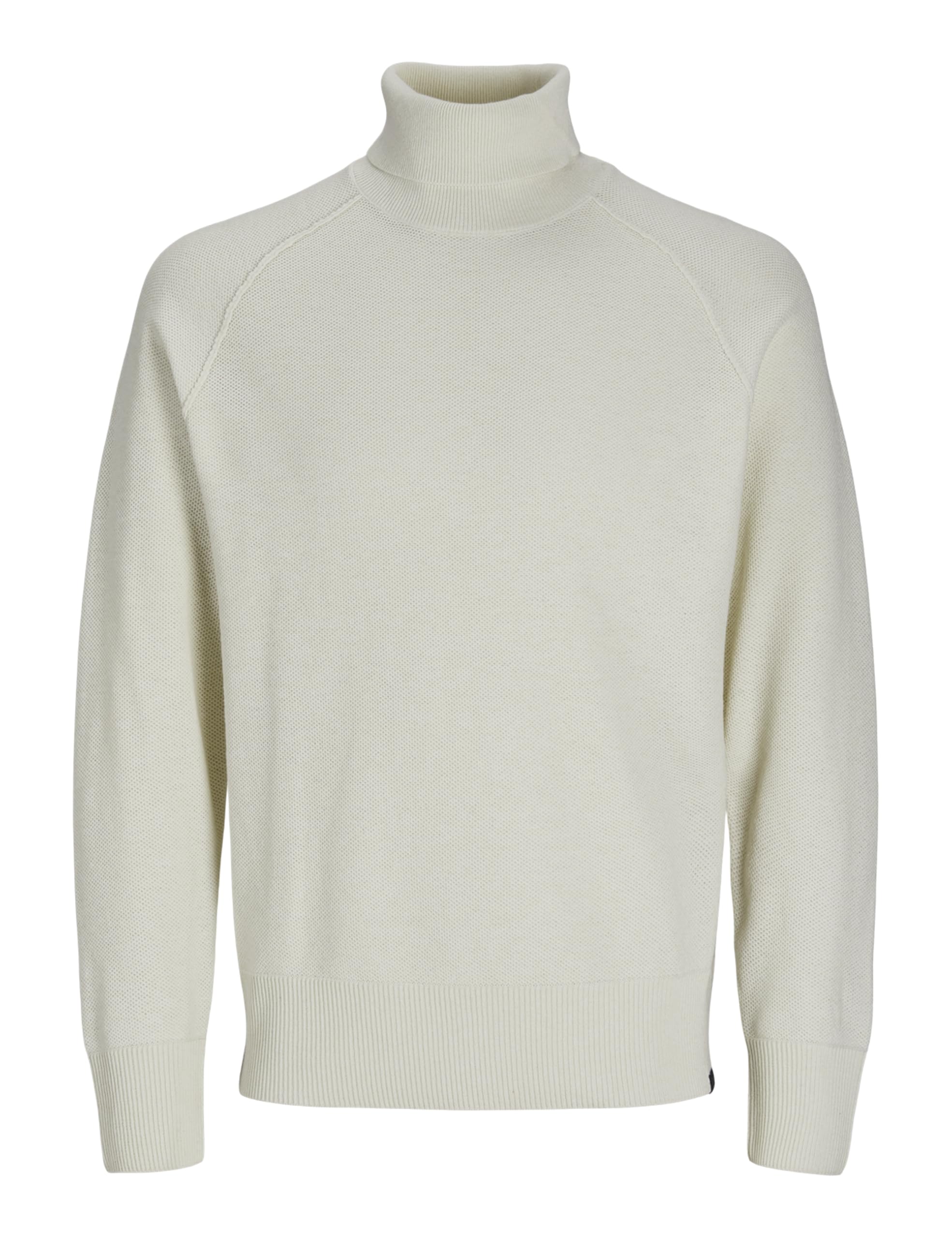 JACK & JONES Jcomason Knit Roll Neck, Cloud Dancer/Detail: Cyclo 002, M