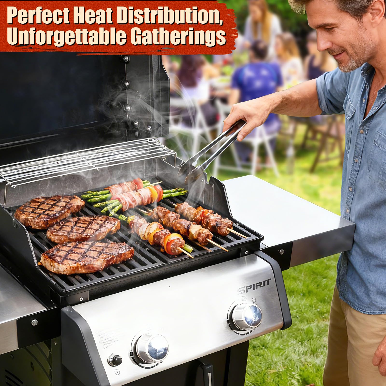 Denmay 44,5 x 26 cm Griglia di cottura per Weber Spirit E-210 E-220 S-210 S-220 2013