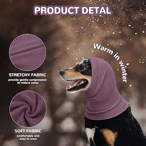 Miniatura 6 de PUMYPOREITY Funda calmante para orejas de perro, protección contra el ruido, protección de oídos para el alivio de la ansiedad, capucha calmante