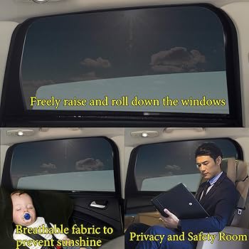 Car Side Rear Sun Shade With UV Rays Protection, Fit Most Of Vehicle