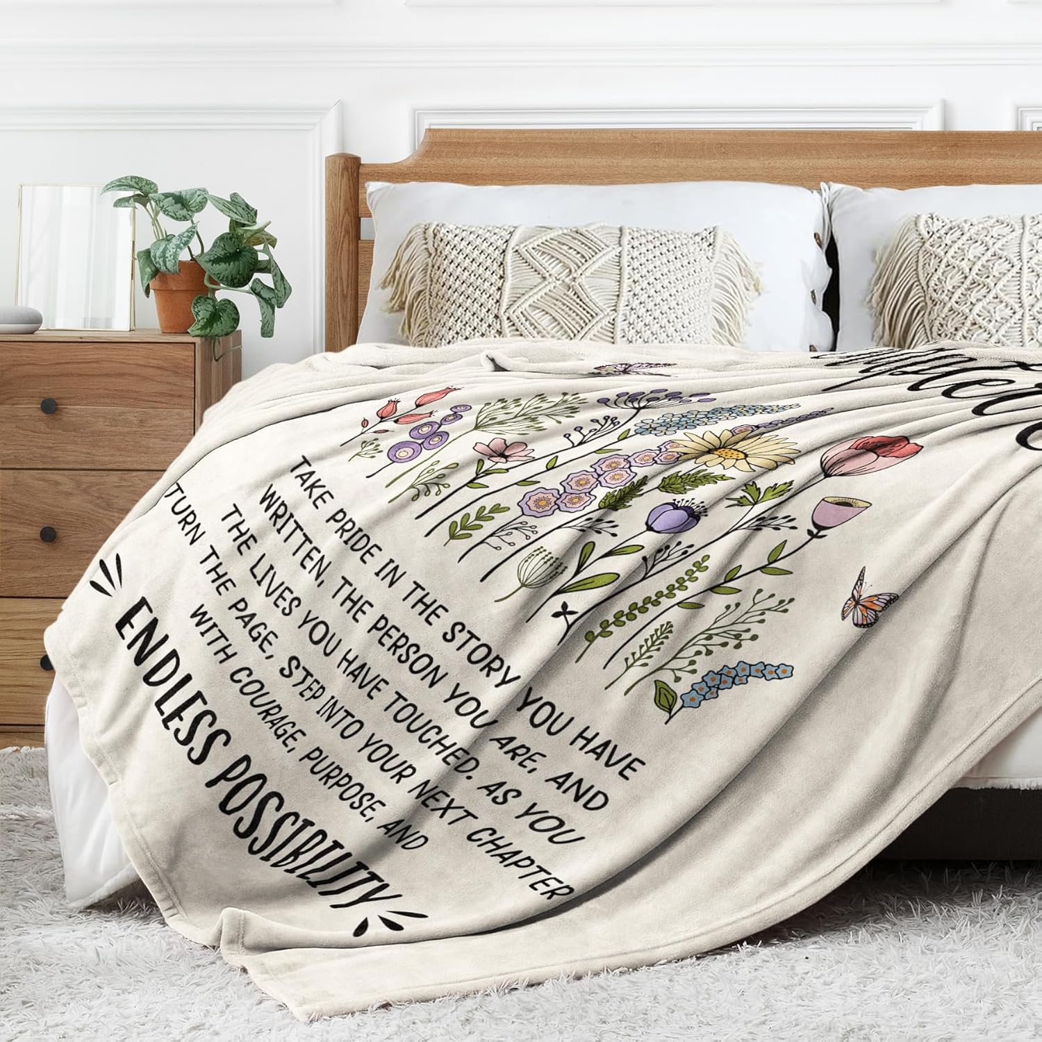 Afterprints 60th Birthday Gifts for Women, Chapter 60 Birthday Blanket, 60 Year Old Bday Gift for Woman, Friend, Sister, Mom, 1966, 60th Birthday Decorations, Turning 60 Throw Blankets 50'' x 60''