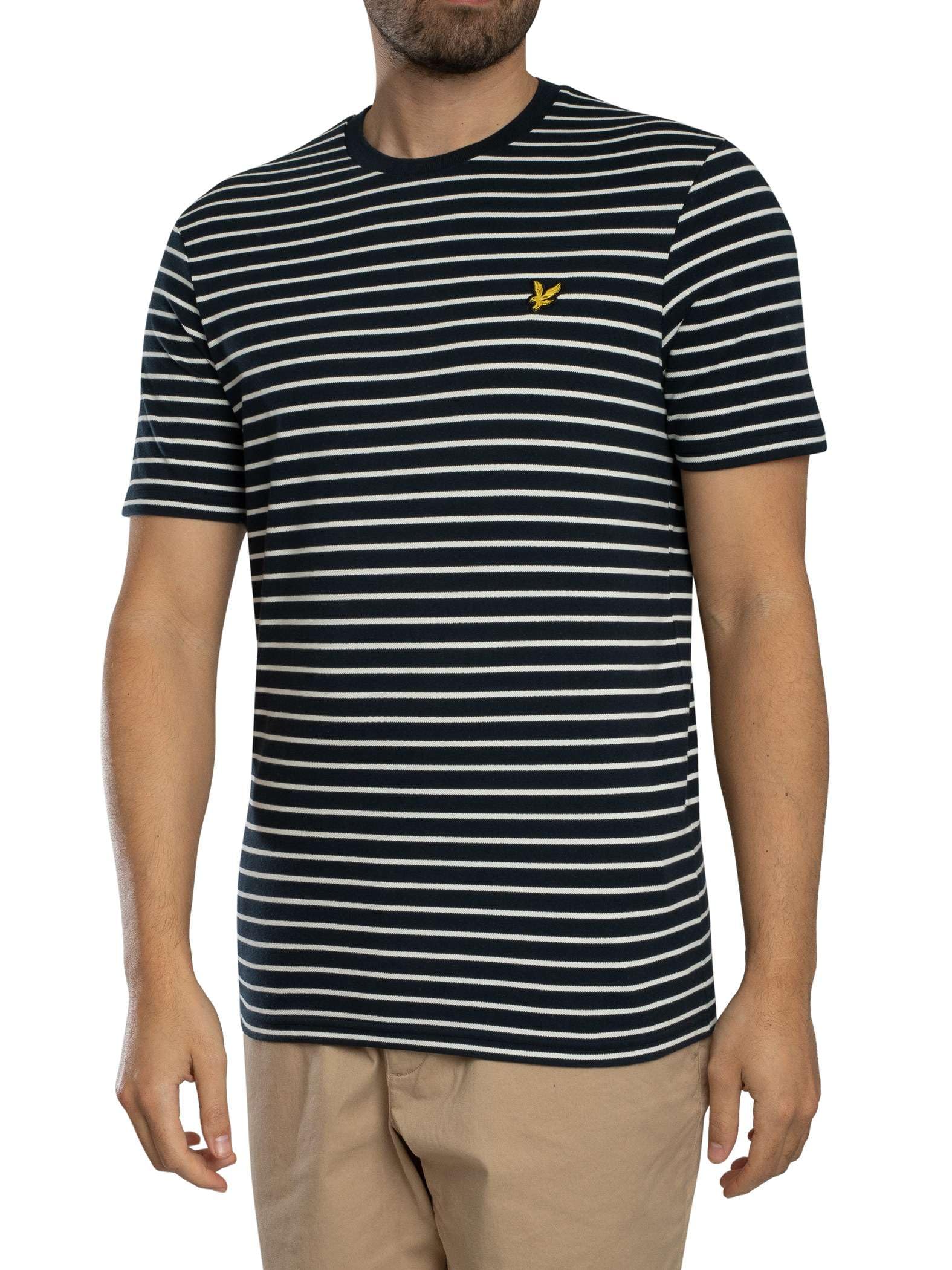 Lyle & Scott Bleu T-Shirt Breton