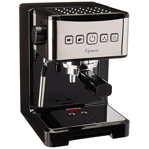 Capresso 124.01 Ultima Pro Programmable Pump Espresso Machine, Black/Stainless Steel