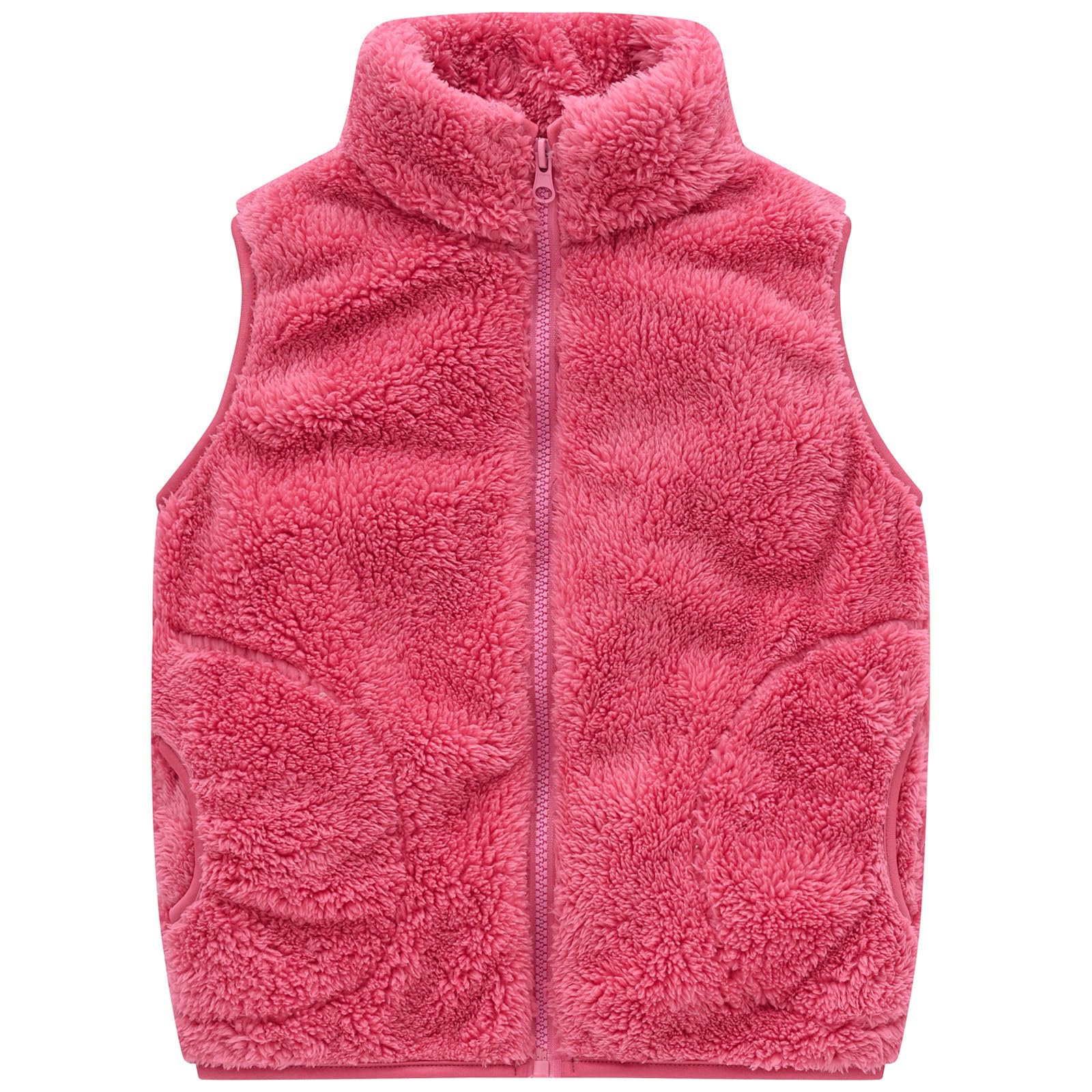 AIWUHE Toddler Boys Girls Fleece Vest Kids Polar Fleece Zipper Jacket Sleevless Fall Winter Warm Outerwear With Pockets 2-6Y
