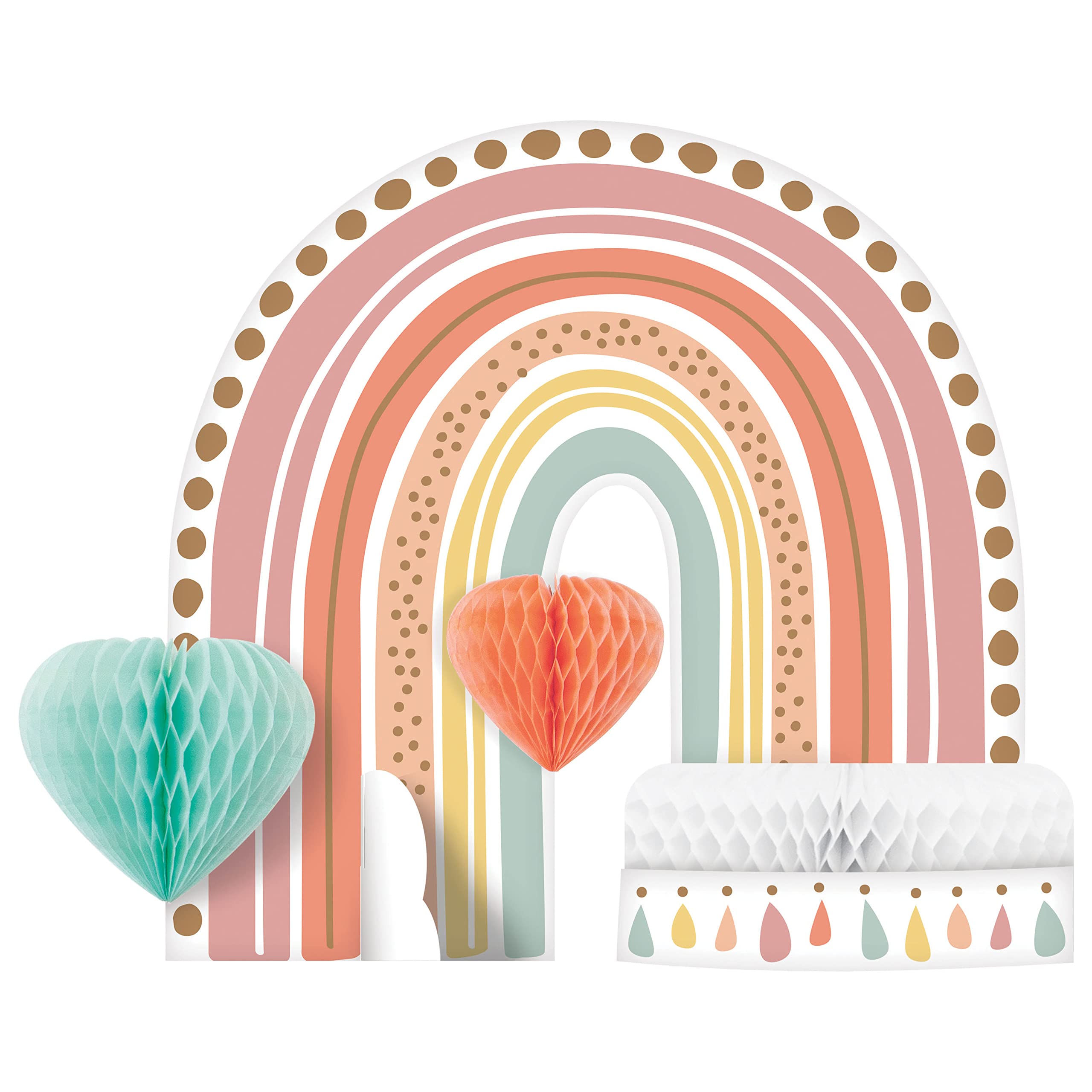 Boho Rainbow Centerpieces, 3 ct