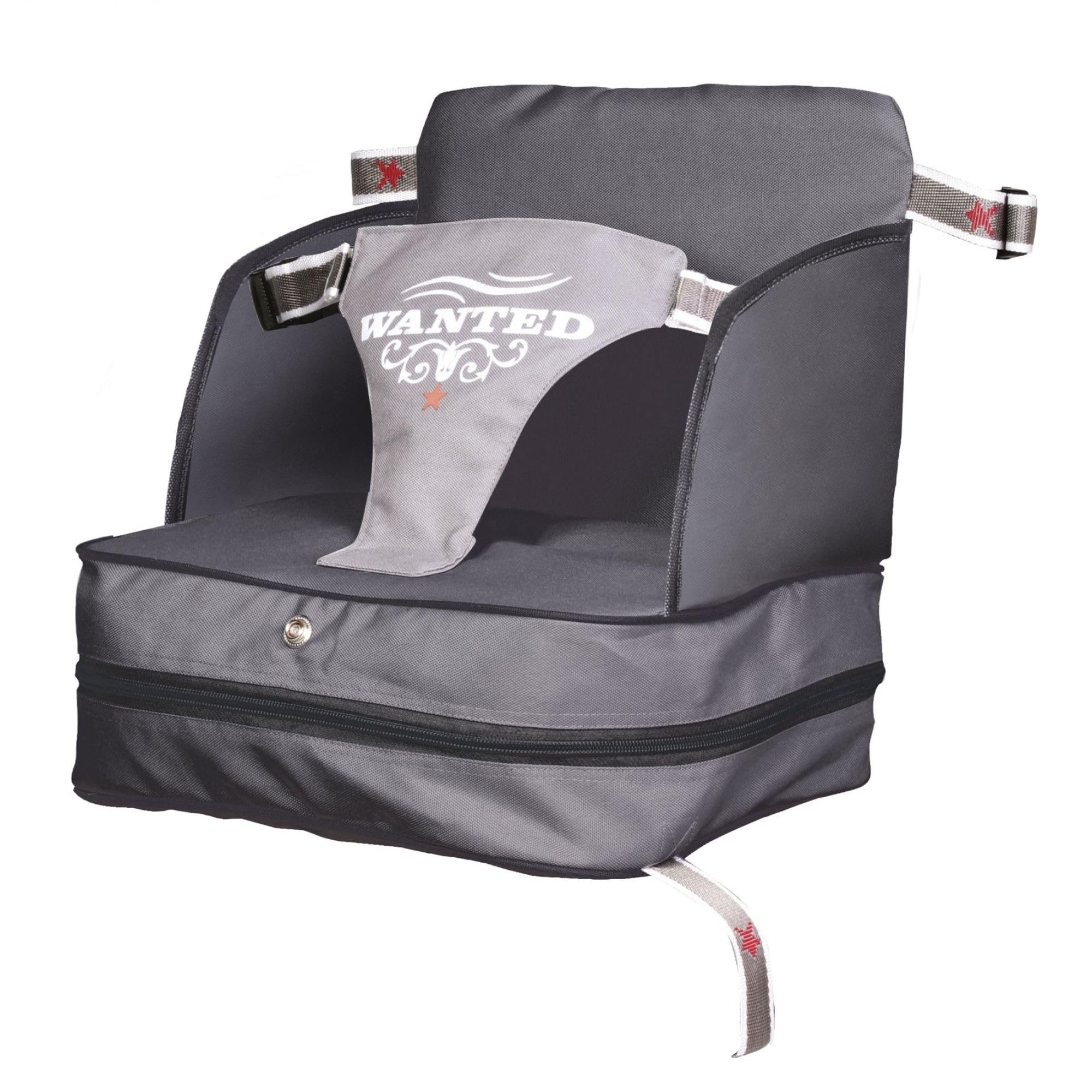 roba Réhausseur de Chaise Gris pour Bébé Rock Star Baby - de 6 à 36 Mois - jusqu'à 15 kg - Coussin Gonflable pour les Déplacements - Convient à Toutes les Chaises