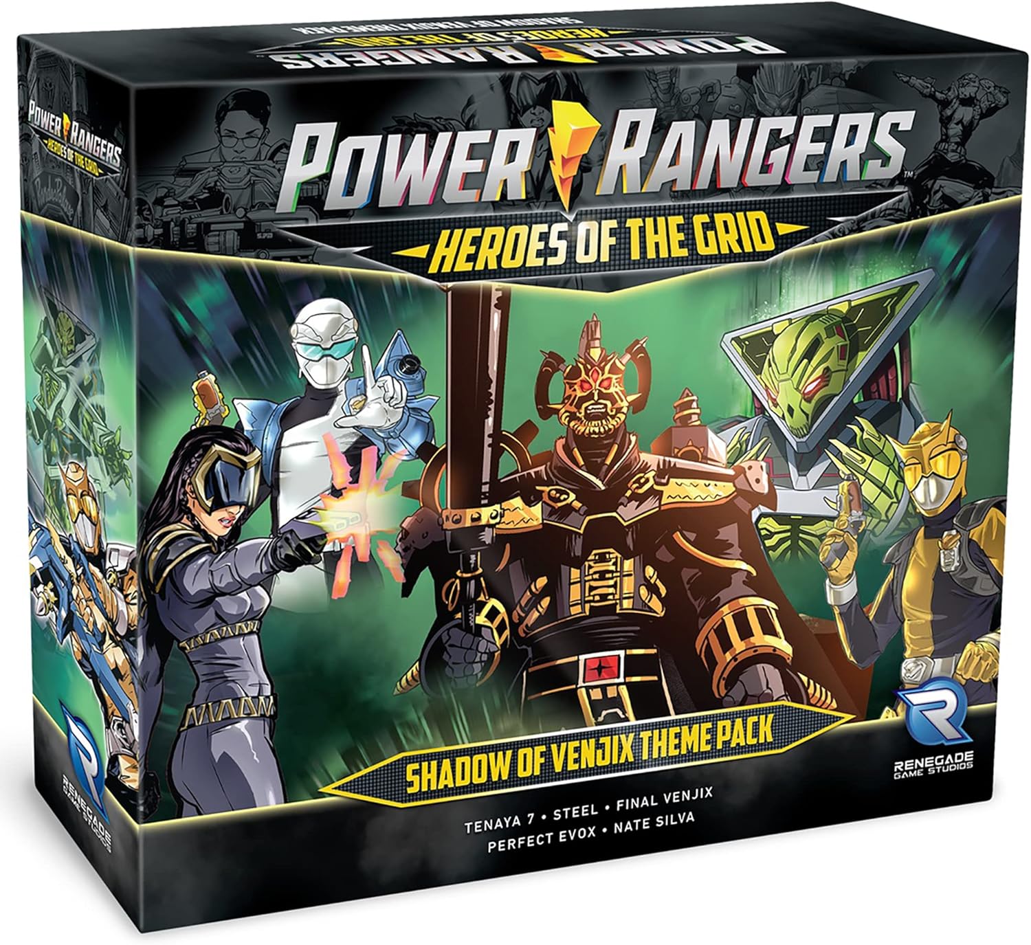 Renegade Game Studios Power Rangers Heroes of The Grid: Shadow of Venjix Board Game Expansion