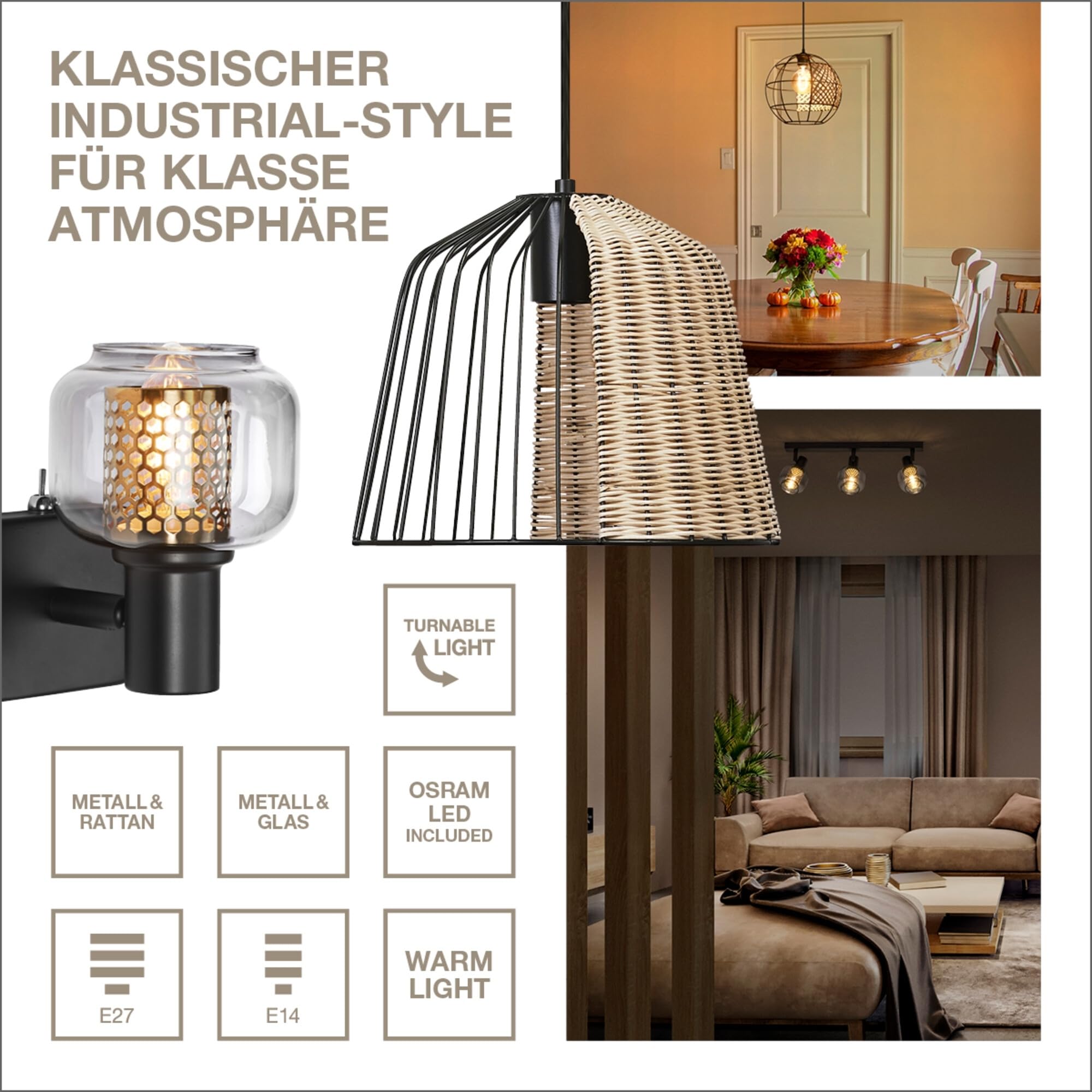 Osram DECOR Spot Firefly lampa ścienna, 2 x 2,8 W, E14, 500 lm, 2700 K, ciepła biel, możliwość ściemniania, IP20, metal/szkło, czarna, LED w zestawie i wymienna
