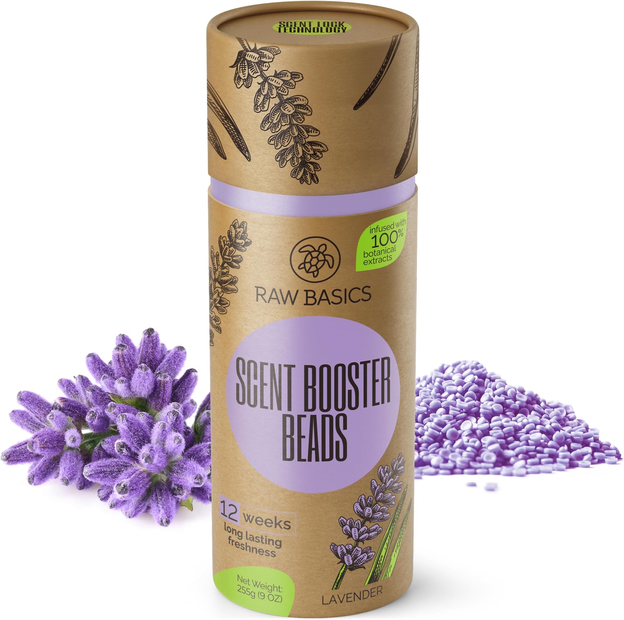Scent Boosters for Washer, Lavender Aroma - Bulk Laundry Booster Beads and Fabric Smell Deodorizer - In Wash Odor Eliminator Pods for Fresh Scented Clothes