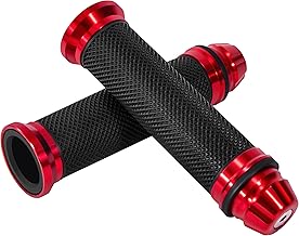 Tunejoy Puños de Manillar de Motocicleta 22mm Universal Empuñaduras de Manillar de Motocicleta de Goma Antideslizantes para Moto Scooter Quad Dirt Bike
