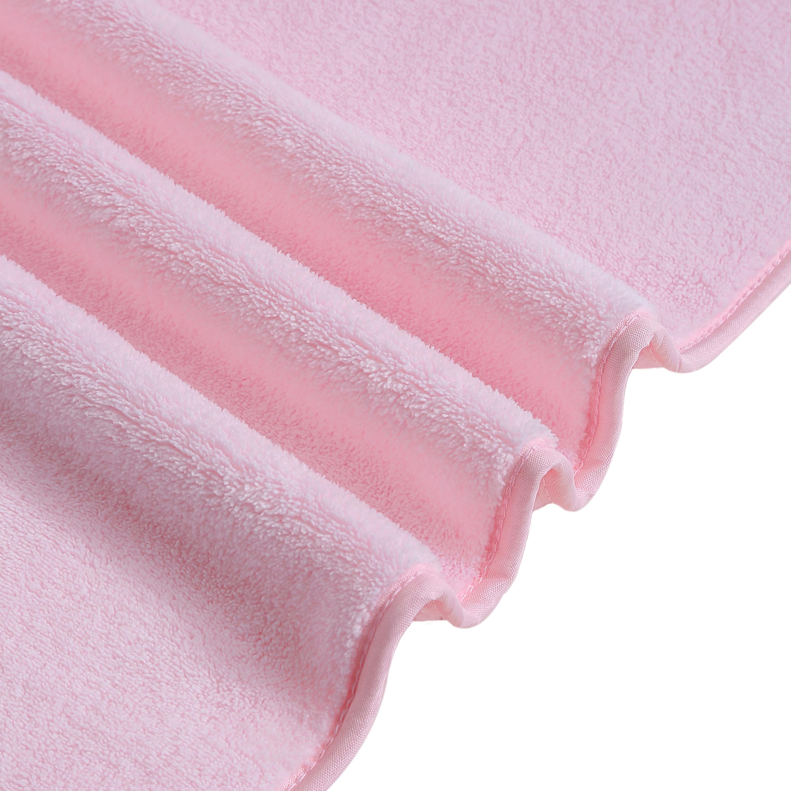 Aibaser Toalla de baño (microfibra, rosa, 71 x 142 cm)