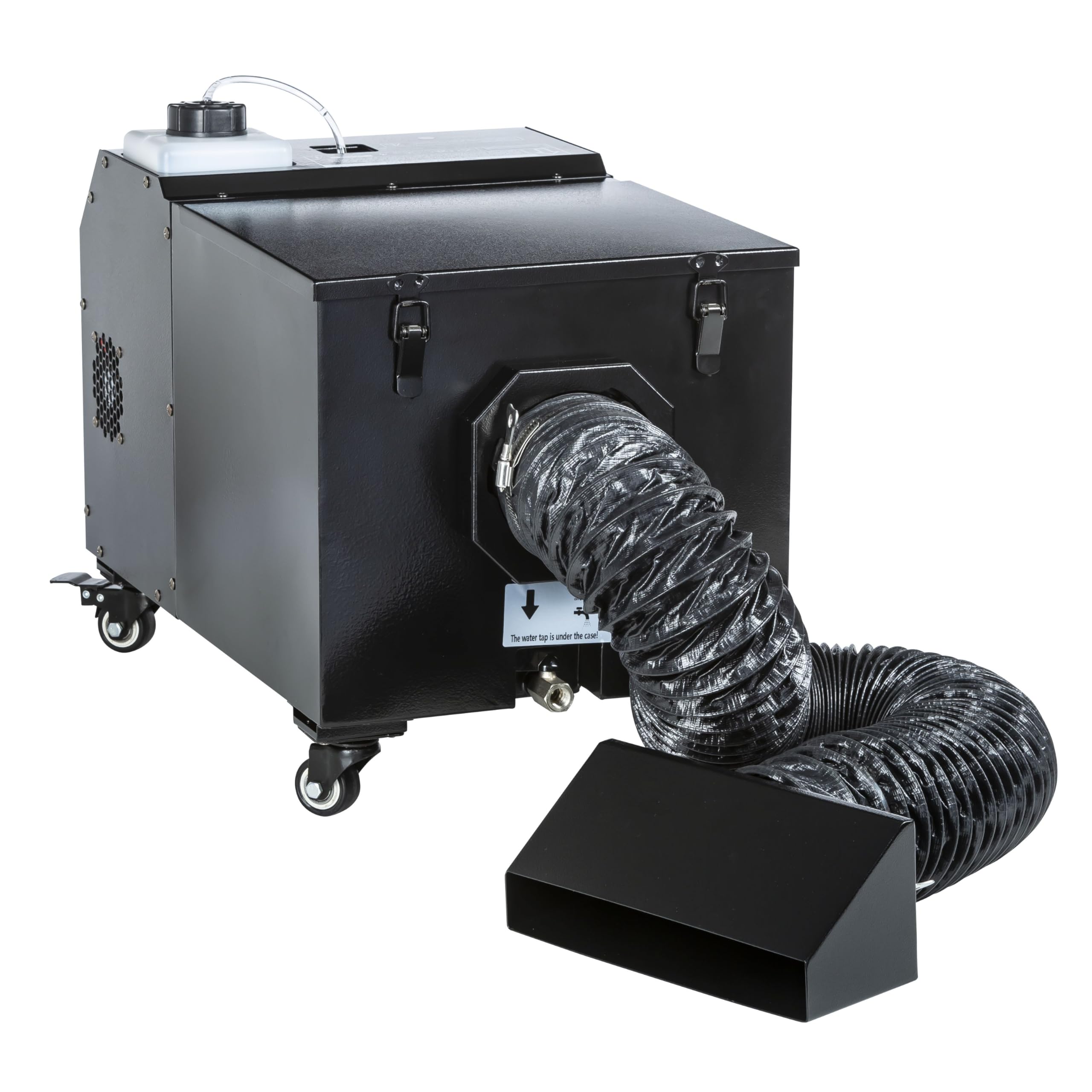 Vega Mini Low Fog Bodennebelmaschine - Kompakt, Wasserbasis, 1250 Watt, 1L Fluidbehälter, 7L Wassertank, DMX-Steuerbar, Fernbedienung, Umweltfreundlich, Ideal für 100m² Fläche