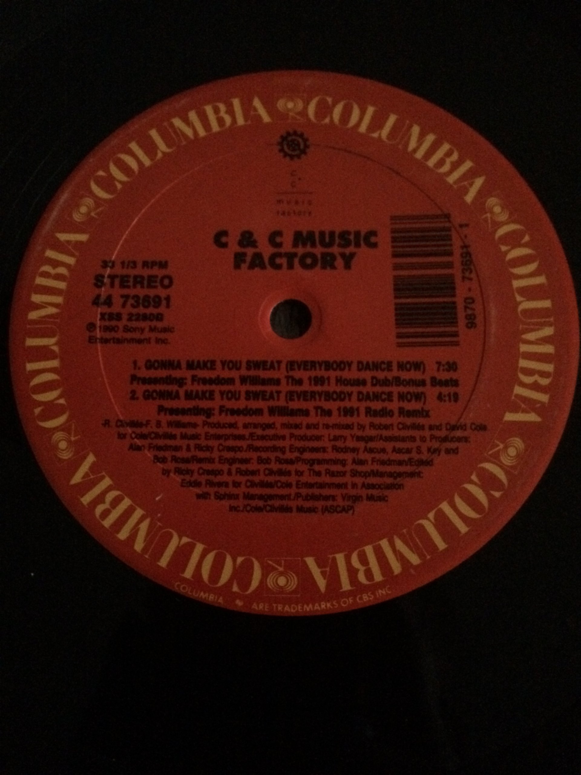 C + C Music Factory - Gonna Make You Sweat (Everybody Dance Now) (1991 Remix) - Columbia Records