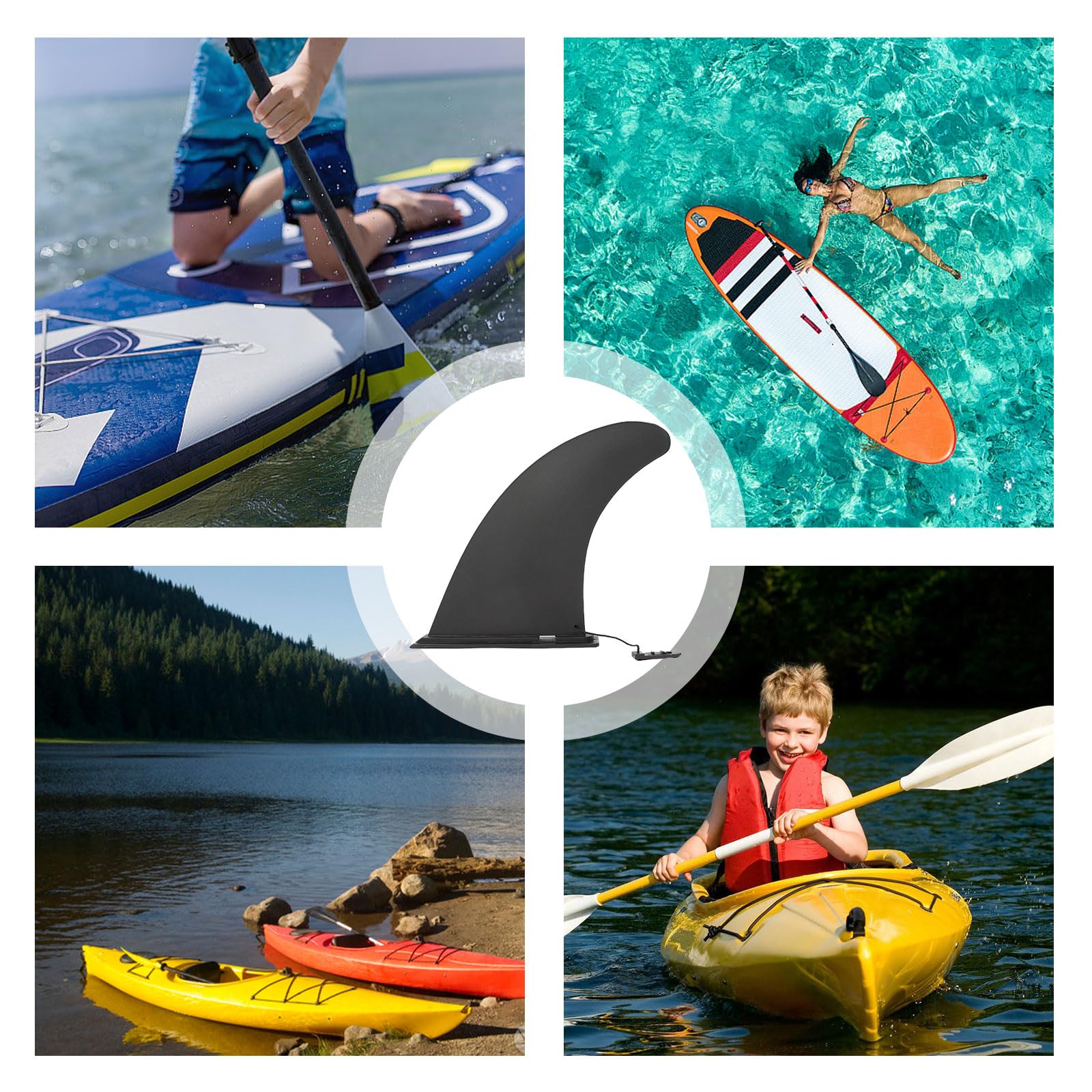 Pinna universale SUP estraibile, accessorio di ricambio per tavole da surf, accessori per paddling stand up paddling, per sup board gonfiabile, kayak lungo, tavola da surf