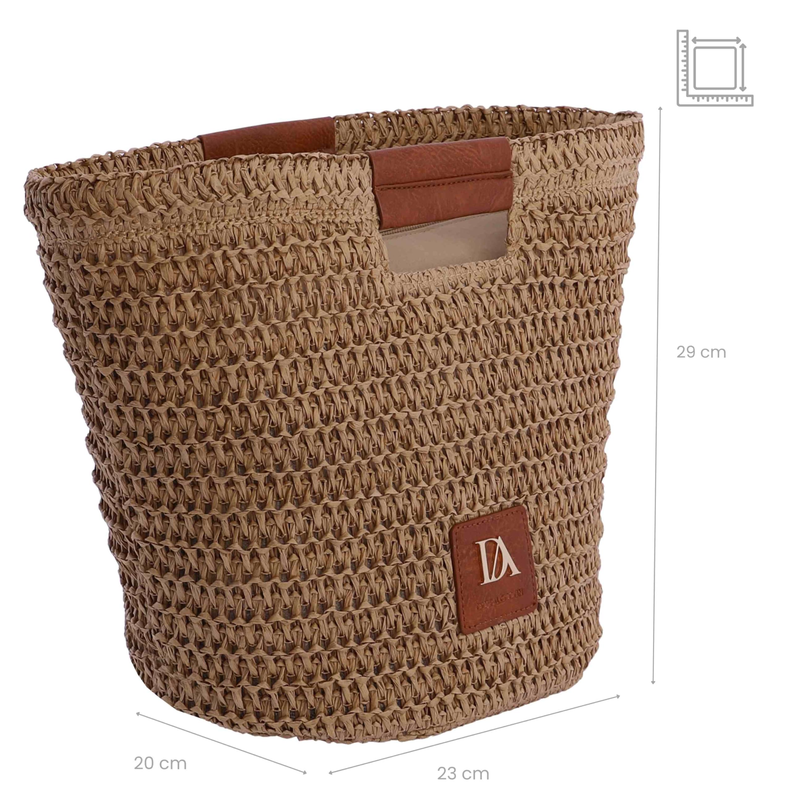 DON ALGODON - Bolso de mano de rafia para mujer - Bolso mano playa mujer - Bolsa playa para mujer Silene