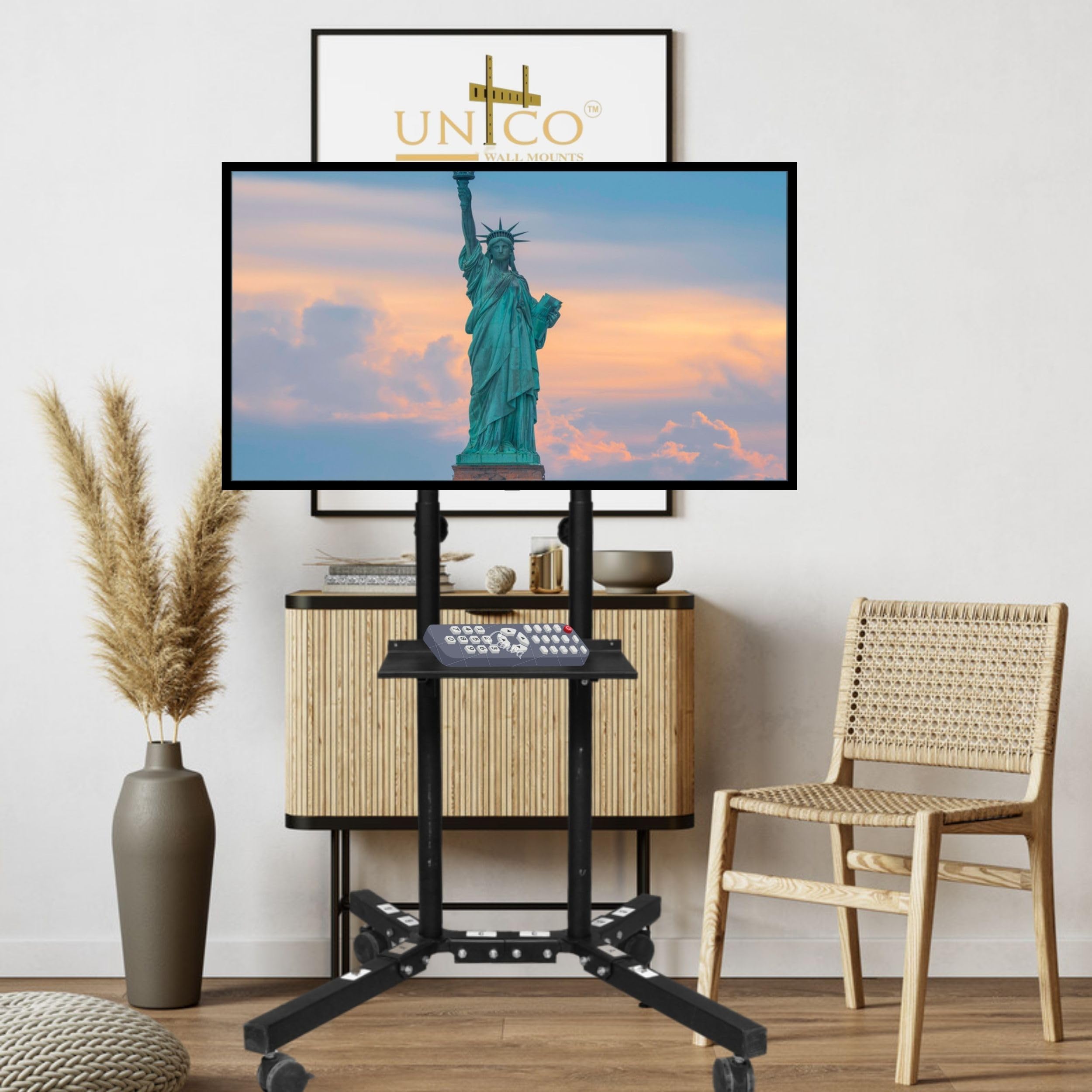 Mobile TV Cart TV Floor Stand Rolling TV Floor Stand with Locking Wheels, Mobile Floor TV Cart for 23 to 75 Inch LED LCD Screens, Storage Tray Load Movable TV Bracket for LED/LCD/Plasma TV (B0BQHJ22Q4) Amazon Price History, Amazon Price Tracker