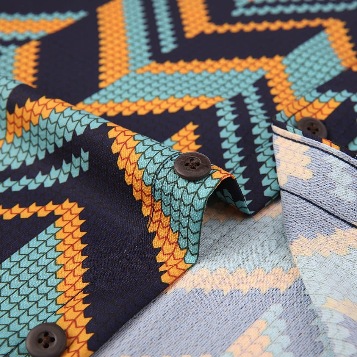 MCEDAR Mens Casual Short Sleeve Button Up Vintage Summer Hawaiian Beach Vacation Shirts (Size S-5XL Big and Tall) - Image 5