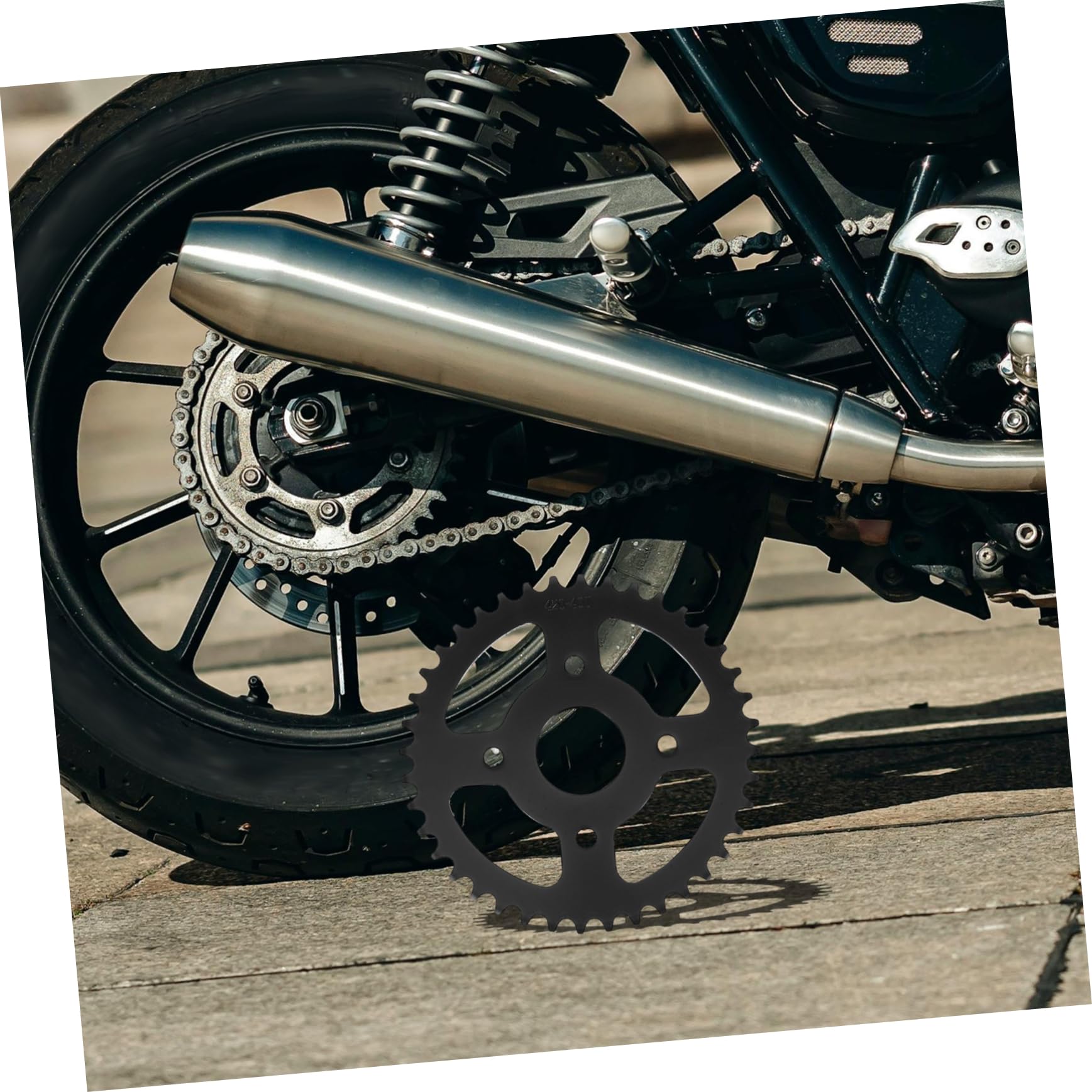 Piñón de Motocicleta 420-40t de Acero Negro para Cadena Trasera