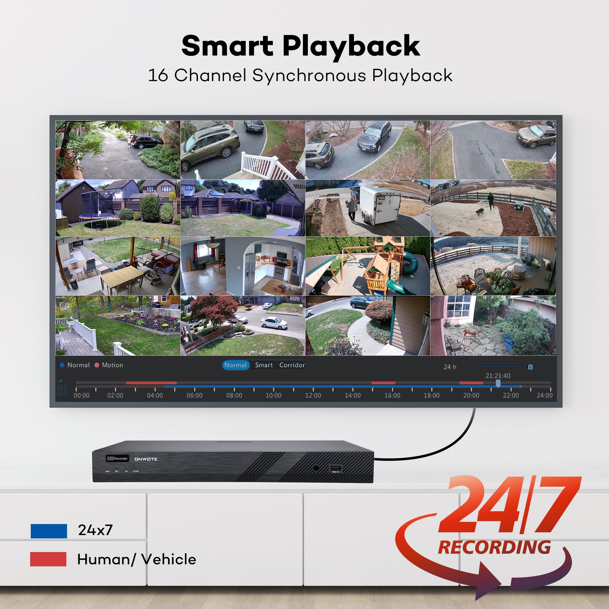 ONWOTE 6K NVR - 16 Camera PoE Recorder -8
