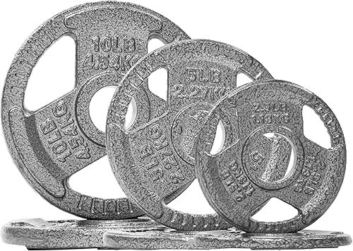 Fitvids - Disco de pesas de hierro fundido olímpico de 2 pulgadas para entrenamiento de fuerza y levantamiento de pesas, varios tamaños