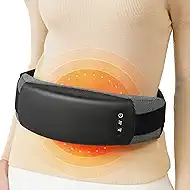 Cordless Back Massager Belt, Heating Pad with 2 Heating Levels, 3 Vibration Modes, Stomach Massager for Digestion, Red Light Therapy Massage Belt for Back Pain Relief, Gifts for Women Men