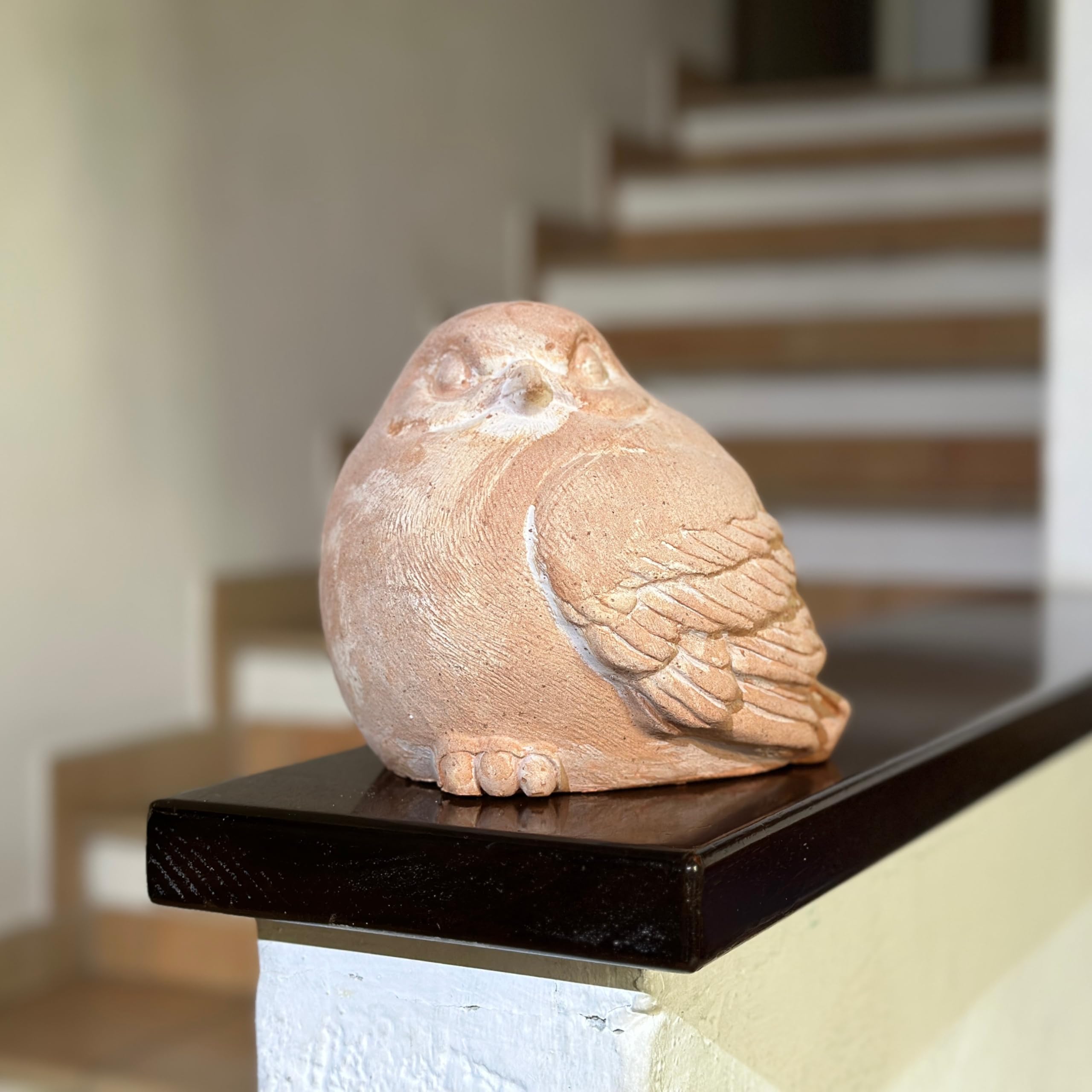 Toocook Animales de terracota artesanal - Decoración jardín - Decoración casa - Resistente a la intemperie (gorrión gorrión)