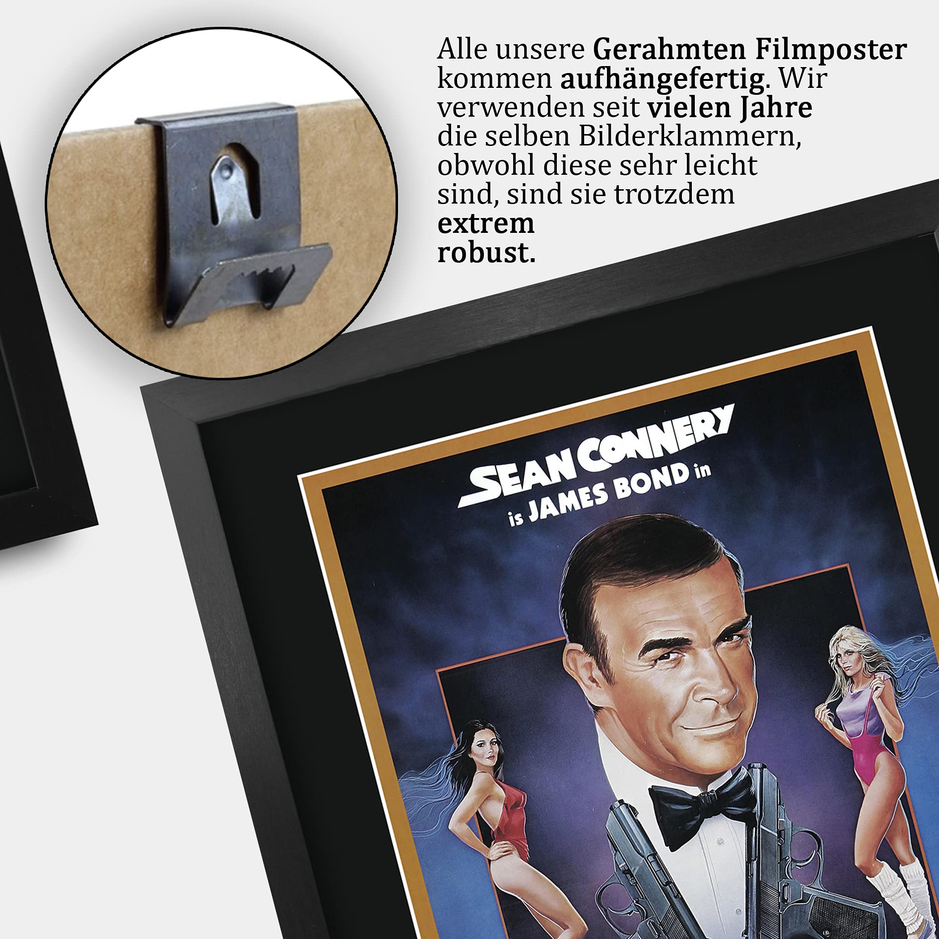 HWC Trading A3 FR James Bond - Never Say Never Again Movie Poster Sean Connery Signed Geschenk GESTALTET A3 Printed Autogramm Film Geschenke drucken Fotobildanzeige