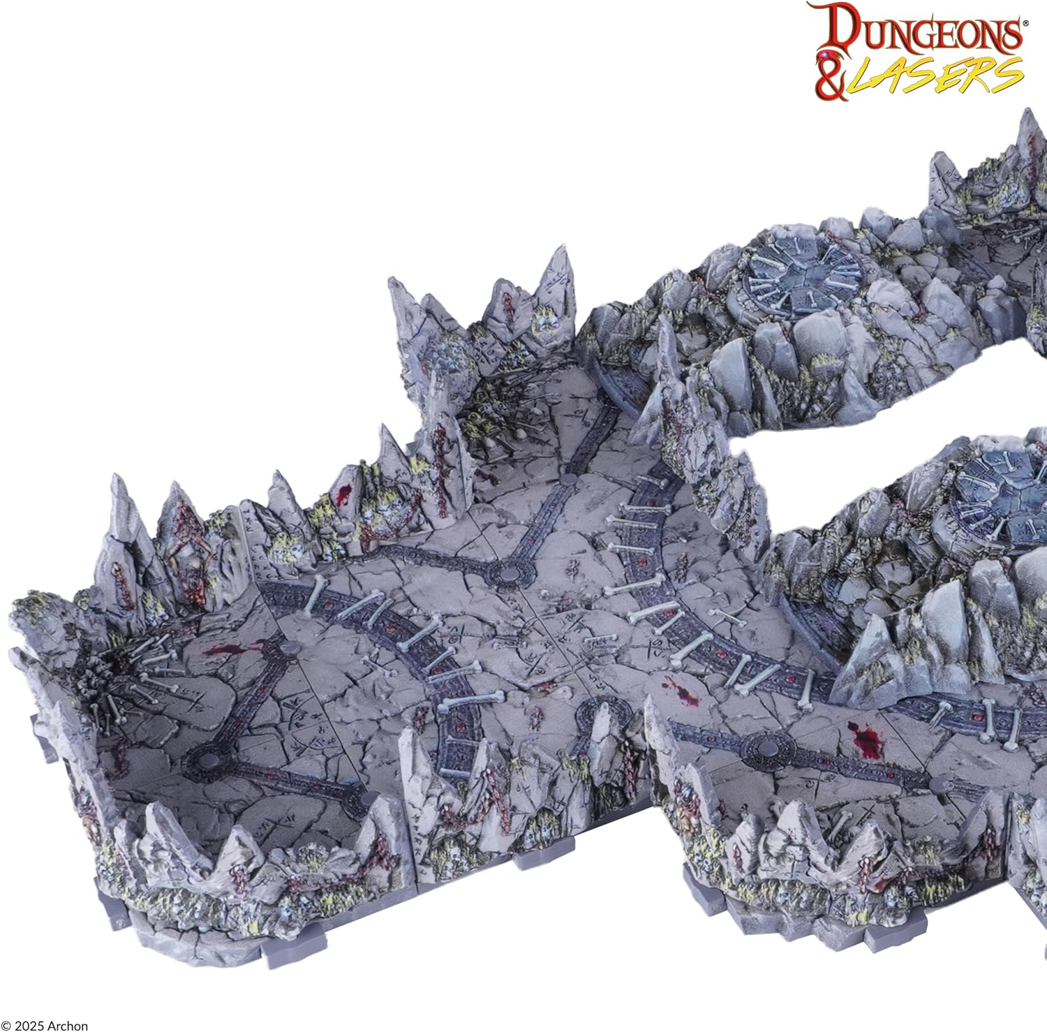 Dungeons & Lasers Ritual Site Pre-Painted Terrain Set for DND and Tabletop RPG Games - 5E Compatible for 28-32mm Scale - for 14 Years +