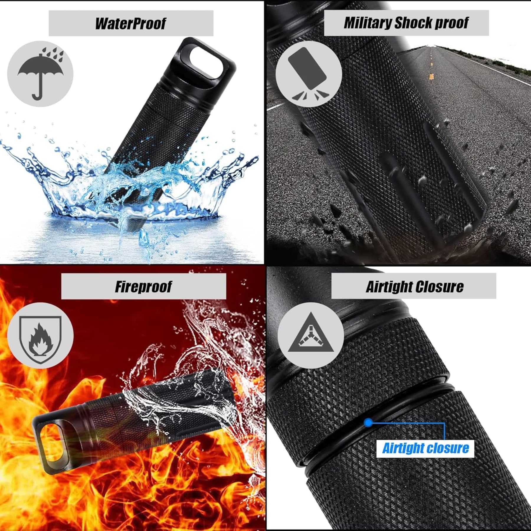 Aenllosi pour Ledger Nano X, Nano S Plus, Nano S Étui - Portefeuille Crypto Matériel en Alliage d'Aluminium, Ignifuge et Étanche (Noir, Boîtier Uniquement)