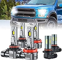 Vista 16 de SEALIGHT Bombillas LED antiniebla 5201 5202 amarillas, 600% de brillo 5201 PS19W PS24W luces antiniebla LED, 3000 K amarillas de penetración fuerte