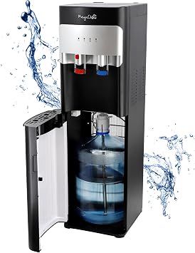 MegaChef Hot/Cold Water Dispenser Black, 5 Gallon