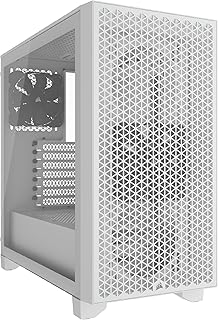 Corsair 3000D Airflow Mid-Tower PC Case – 2X SP120 Elite Fans – Four-Slot GPU Support – Fits up to 8X 120mm Fans – High-Airflow Design – White