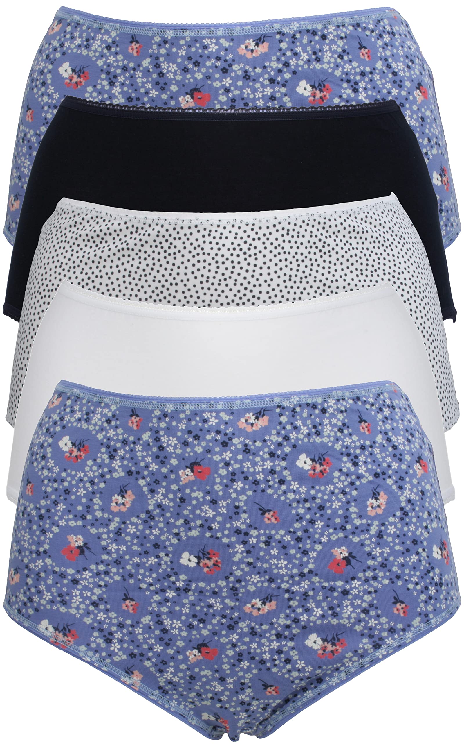 Multipack Cotton Full Briefs Knickers