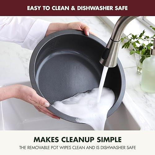 Miniatura 7 de GreenPan Elite Essential - Sartén eléctrica inteligente de 6 cuartos de galón, preestablecida para saltear y cocinar arroz, piezas antiadherentes de