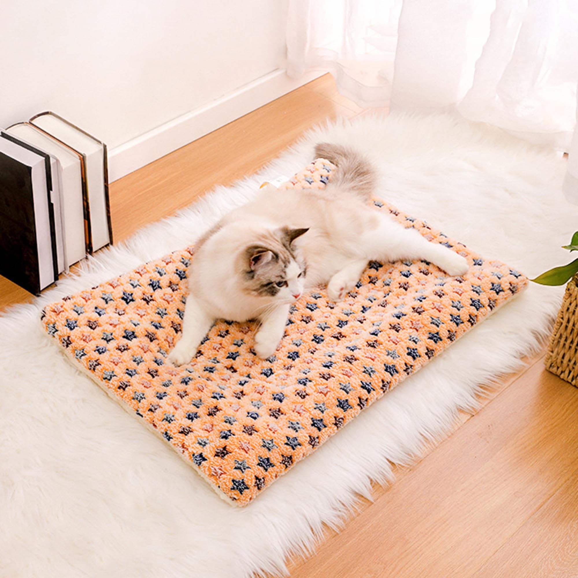 Lot de 2/4 couvertures épaisses pour animal de compagnie – Couverture douce et moelleuse pour chat de petite, moyenne et grande taille – Couverture polaire polyvalente pour chien et chat de petite,