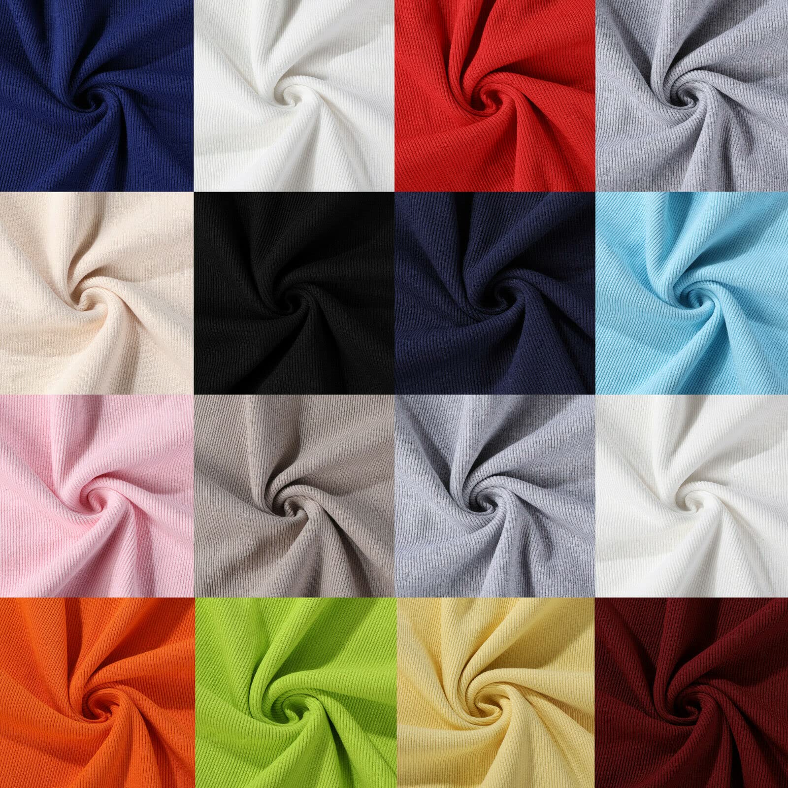 Rib Knit Ribbing Fabric,Apparel or Trim Cuffs,Waistbands,Cotton Spandex Stretch Material,Luxurious Handle Fabric use as Trim or Leisuirewear,Top Quality Rib. Lime, 1 Meter