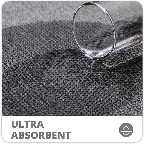 Vista 3 de Juego de alfombras de baño de 2 piezas, alfombras delgadas para baño, alfombras para inodoro, secado rápido, antideslizantes, lavables a máquina