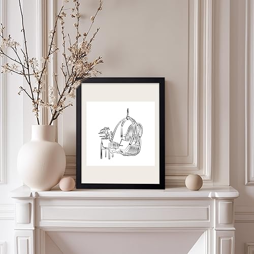 Miniatura 54 de Poster Master Póster de peonías – Estampado de flores retro – Ilustración floral – Ilustración en blanco y negro – Diseño de línea y abstracto –