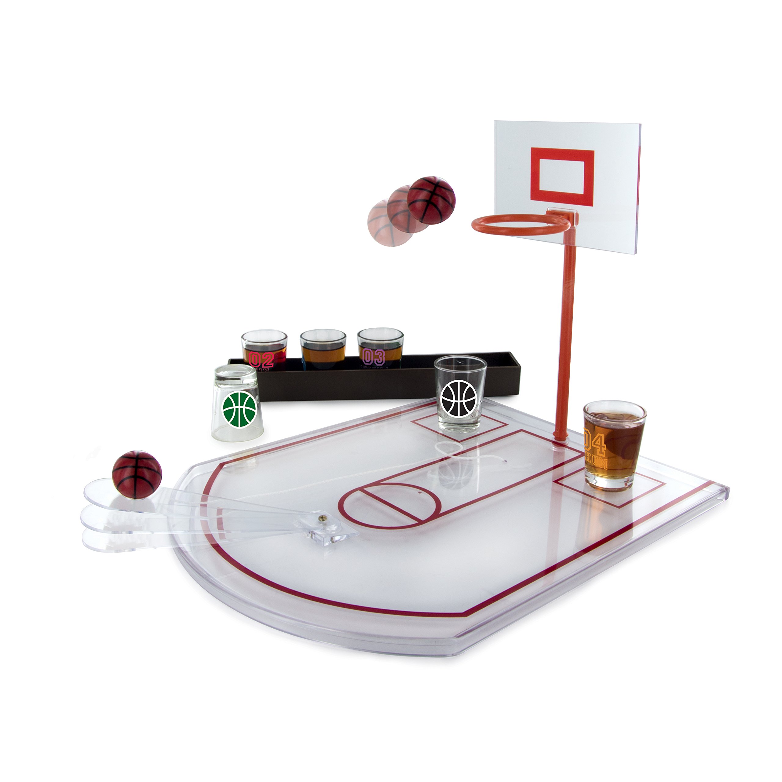 Mister Gadget mg3039 gioco a bere BASKET PP/vetro bianco, 24 x 31 x 22.5 cm