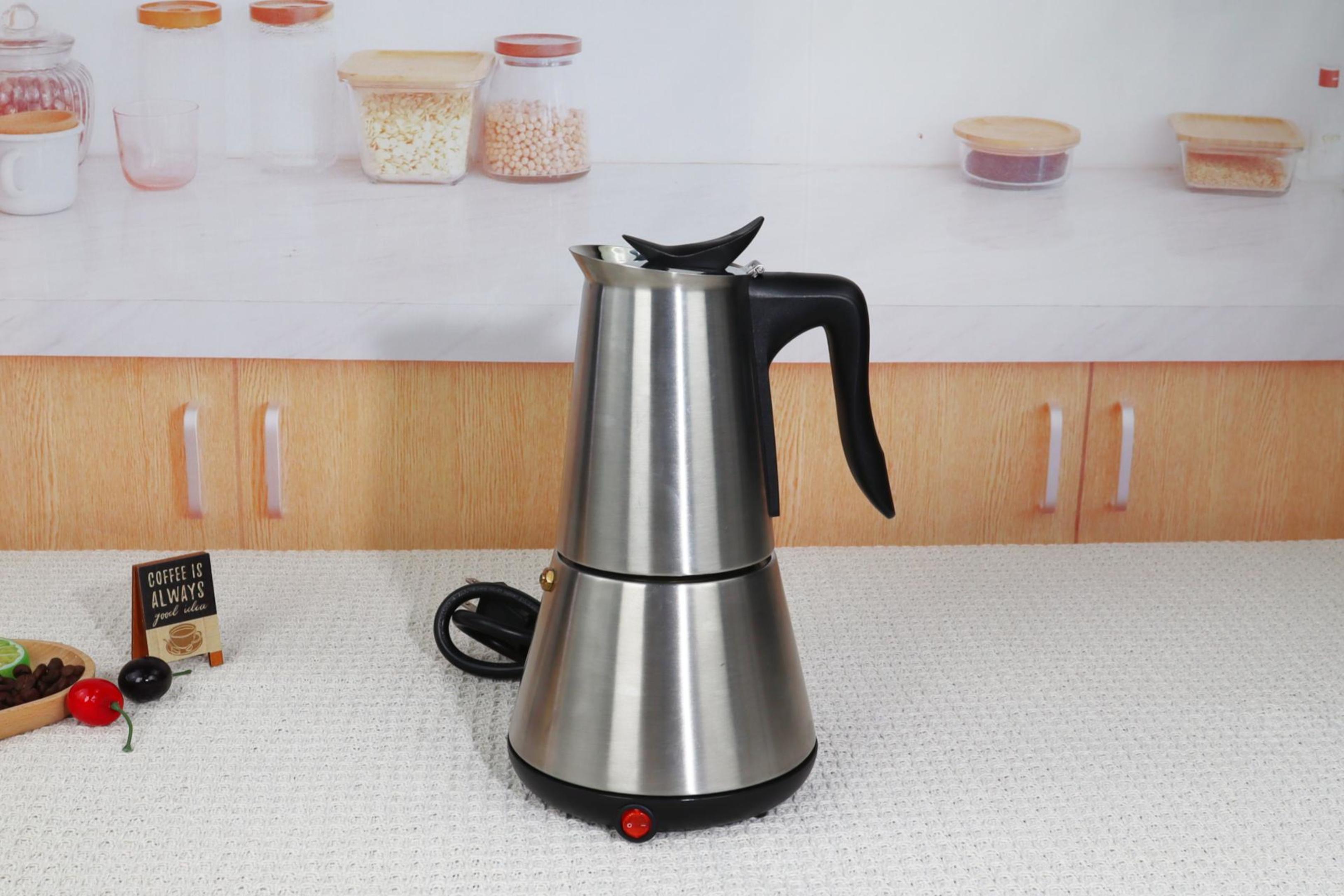 MOKA様 Amazon.com: Vaolvpant Electric Stainless Steel Moka Pot 6 Cup
