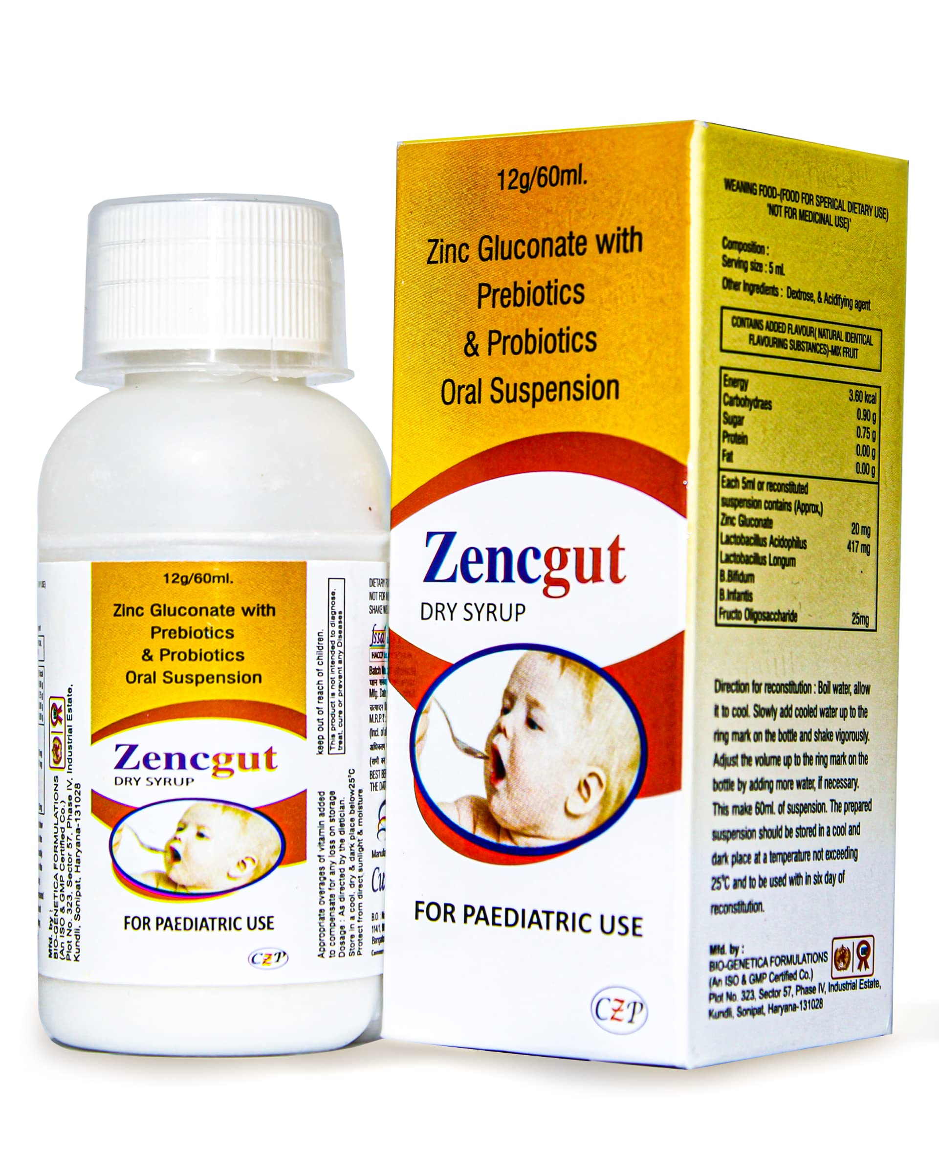 Buy CureZen Zencgut Prebiotic and Probiotic Oral Suspension for Kids