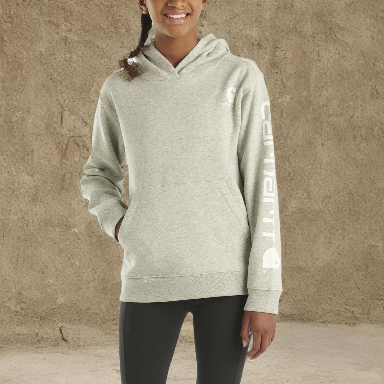 Carhartt Girls' Hoodie Fleece Pullover Sweatshirt - Image 3