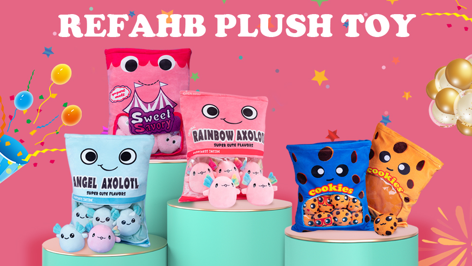 Amazon.com: REFAHB Cute Axolotl Plush Toy, Removable Salamander