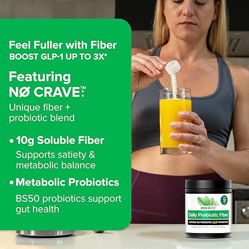 Miniatura 4 de Zenwise Health ZenGLP-1, GLP-1 natural con probióticos metabólicos para ayudar a controlar el hambre y los antojos y apoyar la salud digestiva -