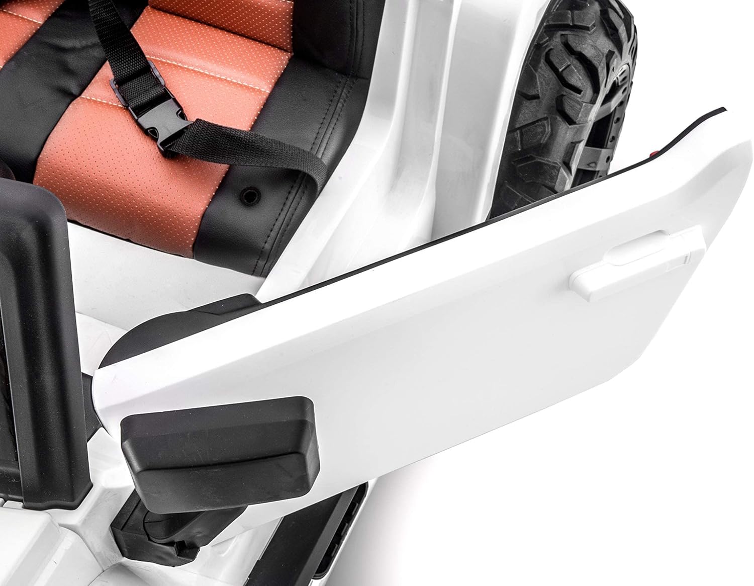 SUPERtrax Warrior Kid's Ride On Truck, 12V Battery Powered, Parent Remote Control, LED Lights - Frost White