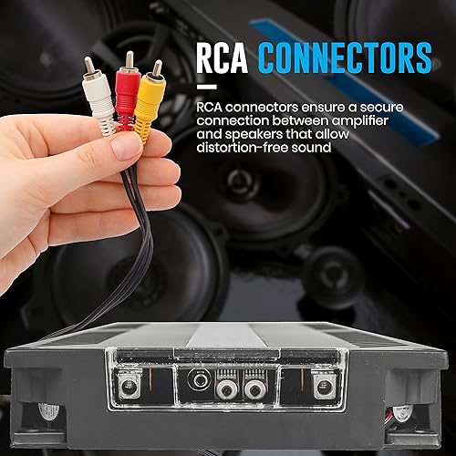 Miniatura 6 de Amplificador de graves de audio para vehículos de 1 canal - Amplificador de graves mono de alta potencia con filtro subsónico y filtro de paso bajo