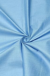 jhabak's SUBHDIN Premium Unstitched Shirt Fabric For Men 2.25m Shirt Piece Cloth Pure Cotton Linen Blend Material (Light Blue, Free Size)-picture-16