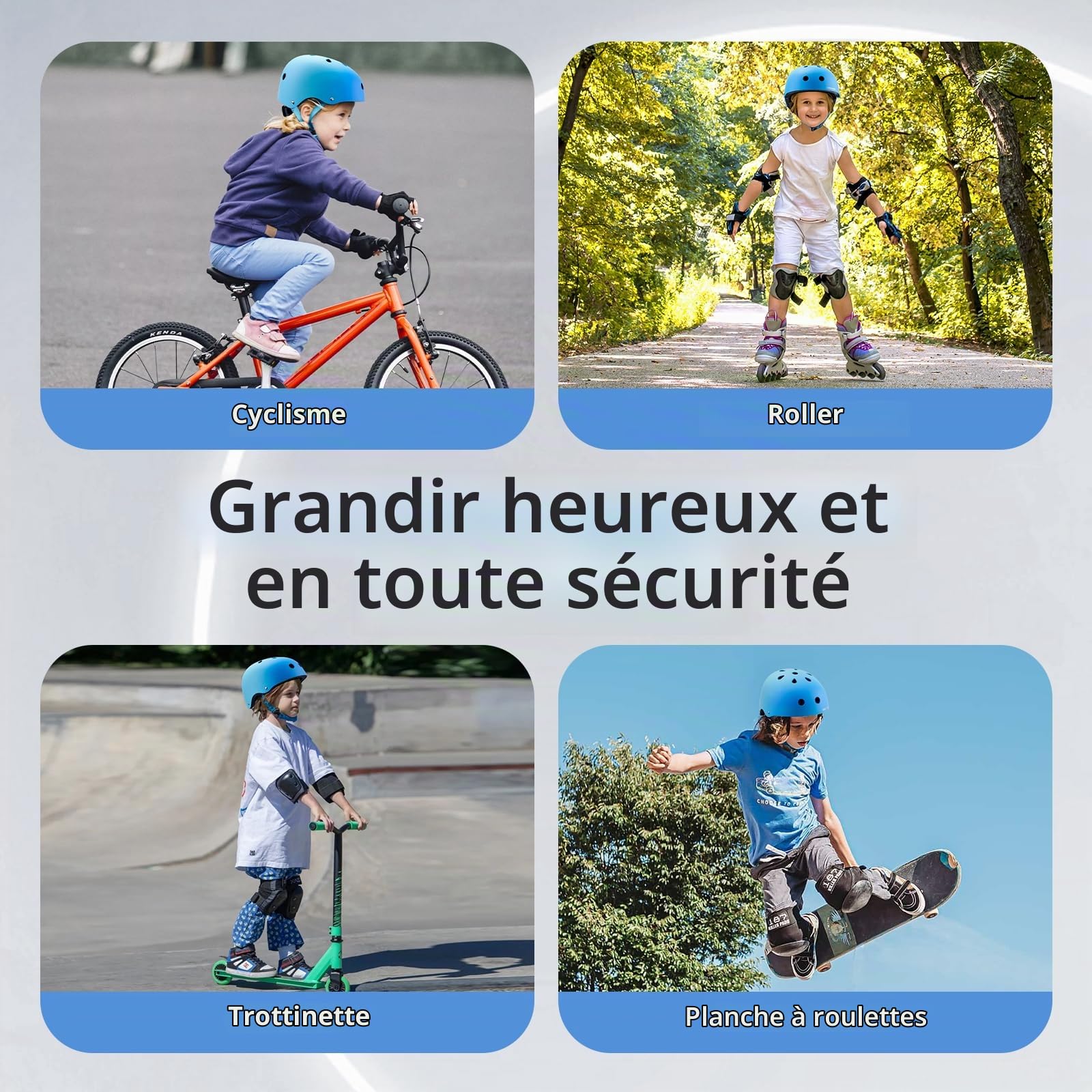 Odoland Casque de Vélo Enfant pour Garçons et Filles de 3 à 8 Ans, Casque Vélo Protection Enfant pour Cyclisme, Skateboard, Trottinette, Adjustable, Léger, Multiples Couleurs et Styles